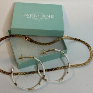 Park Lane Bali Hoop Earrings |Bundle with a Classic Gold Chain NWT